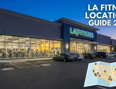 LA Fitness, Gym Locations, Gym Hours, Find a Gym, California Gyms, Florida Gyms, Gyms with Pools, LA Fitness club exterior, LA Fitness map locations, gym entrance glass doors, indoor basketball court, LA Fitness front desk, gym hours sign 2026