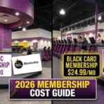Planet Fitness prices sign 2026, Black Card membership card, Planet Fitness hydro massage bed, gym entrance with purple gear, Planet Fitness, Gym Prices, Gym Memberships, Black Card, Cheap Gyms, Fitness Deals